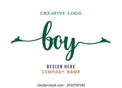 BOY lettering logo is simple, easy to understand and authoritative