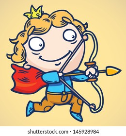 boy like a cupid. vector character