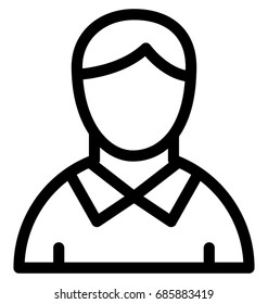 
Boy Line Vector Icon 
