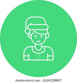 Boy Line Vector Icon Design