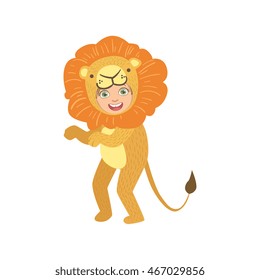 Boy In Lion Animal Costume