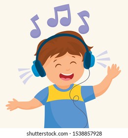 boy listening to music with his headphones