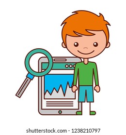 boy and magnifying glass mobile