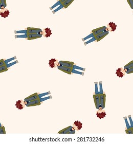 boy man cartoon , cartoon seamless pattern background