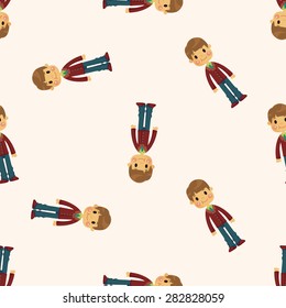boy man cartoon ,seamless pattern