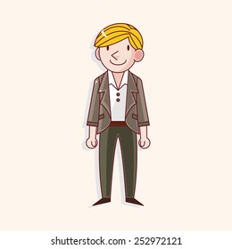 boy man cartoon theme elements