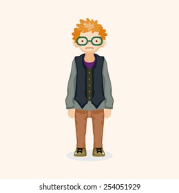 boy man cartoon theme elements