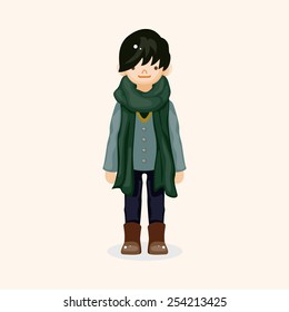 boy man cartoon theme elements