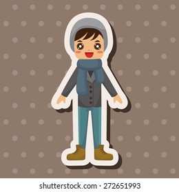 boy man cartoon theme elements