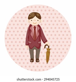boy man cartoon theme elements