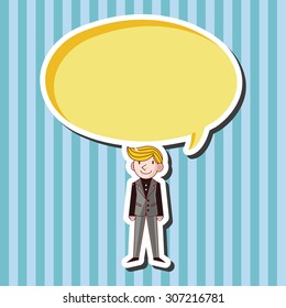 boy man cartoon theme elements