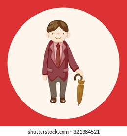 boy man cartoon theme elements