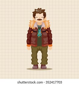 boy man cartoon theme elements