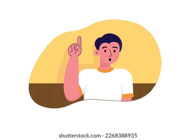 Un niño o un hombre señalando el dedo Ilustración del vector Diseño Png