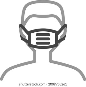 Boy with a mask, illustration, vector on a white background.