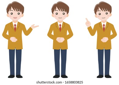 A boy with a mask in uniform