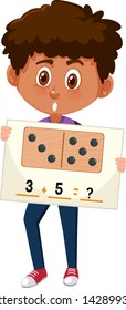 Boy with math question illustration