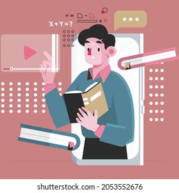 Personajes de Boy Mathematicians Leyendo fórmulas