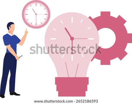 The boy is meticulously altering clock designs