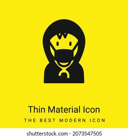 Boy minimal bright yellow material icon
