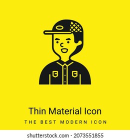 Boy minimal bright yellow material icon