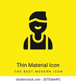 Icono de material amarillo brillante mínimo