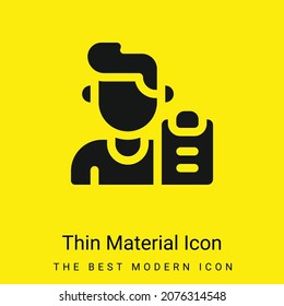 Icono de material amarillo brillante mínimo
