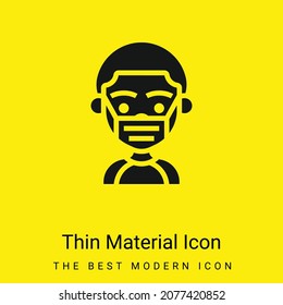 Boy minimal bright yellow material icon