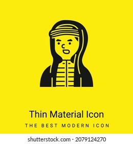 Boy minimal bright yellow material icon
