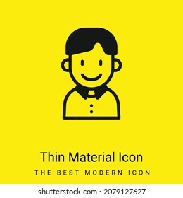 Icono de material amarillo brillante mínimo