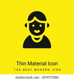 Icono de material amarillo brillante mínimo