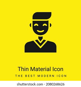 Icono de material amarillo brillante mínimo