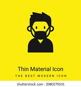 Boy minimal bright yellow material icon