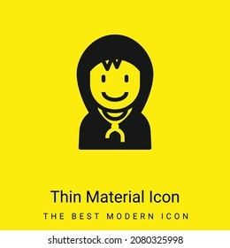 Icono de material amarillo brillante mínimo