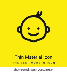 Icono de material amarillo brillante mínimo