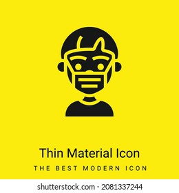 Icono de material amarillo brillante mínimo