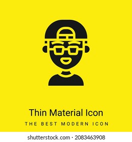 Icono de material amarillo brillante mínimo