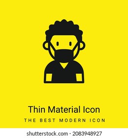 Icono de material amarillo brillante mínimo