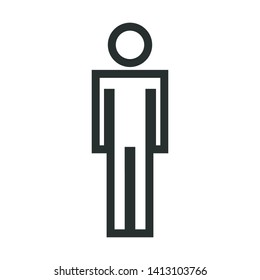 boy - minimal line web icon. simple vector illustration. concept for infographic, website or app.