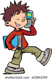 boy with mobile phone