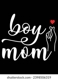 Boy mom - EPS file for cutting machine. You can edit and print this vector art with EPS editor.