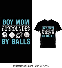 Boy mom surrounded by balls.