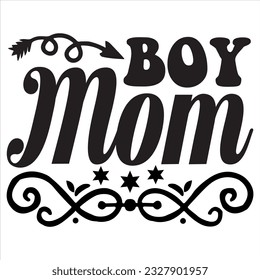 Boy Mom t-shirt design vector file