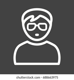 Boy in Nerdy Glasses