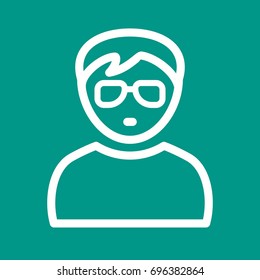 Boy in Nerdy Glasses