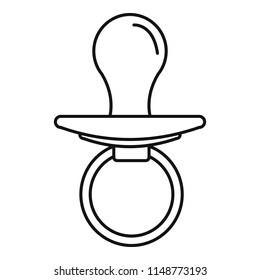 Boy nipple icon. Outline boy nipple vector icon for web design isolated on white background