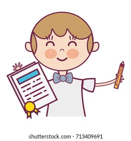 boy with notebook and hairstyle design