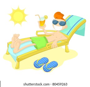 boy on the beach