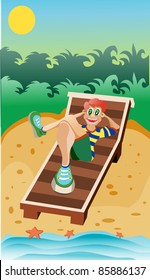 boy on the beach