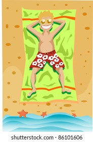 boy on the beach